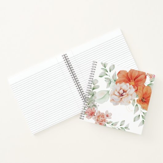 Floral-Aquarell-Notebook Notizblock (Innenseite)