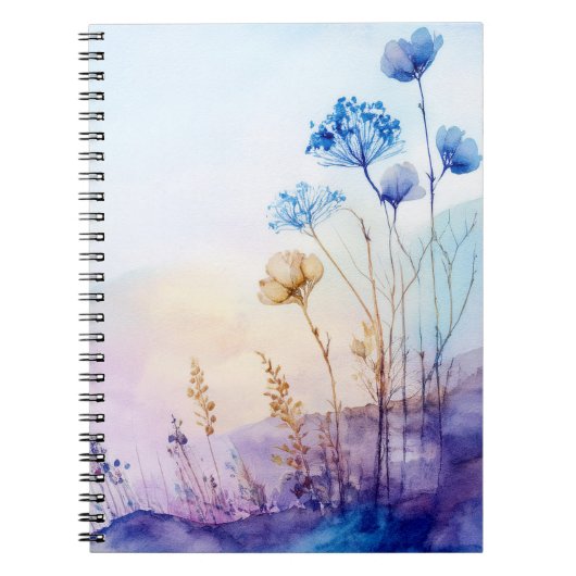 Floral-Aquarell-Notebook Notizblock (Vorderseite)