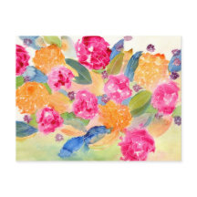Floral Aquarell Postkarte