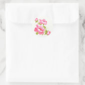Floral Aquarell Rosa Blume Aufkleber (Tasche)