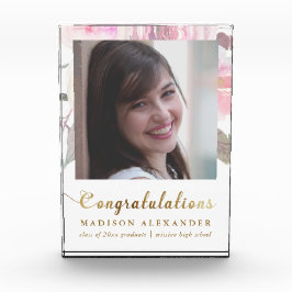 Floral-Aquarellfarbe mit Foto und Name