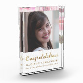 Floral-Aquarellfarbe mit Foto und Name (Links)