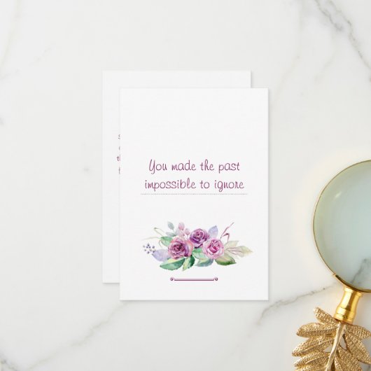 Floral Aquarelllehrer Geschichte schätzen Dankeskarte (Vorderseite/Rückseite Beispiel)