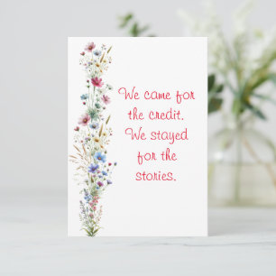 Floral Aquarelllehrer Geschichte schätzen Dankeskarte