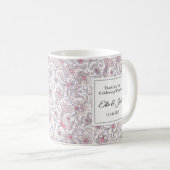 Floral Arabesque Monogramm Klassische Tasse (VorderseiteRechts)