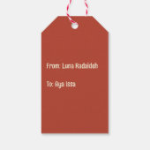 Floral Arabisch Ramadan Mubarak Geschenkanhänger (Rückseite)