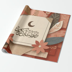 Floral Arabisch Ramadan Mubarak Geschenkpapier