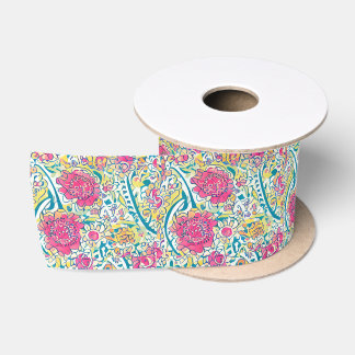 Floral Arabisches Muster Satin Ribbon Satinband