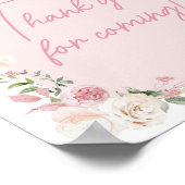 Floral Arch Baby in Bloom Vielen Dank für Ihr Komm Poster (Ecke)