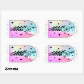 Floral Arch Hologram Pastel Buchplatte Rechteckiger Aufkleber (Blatt)