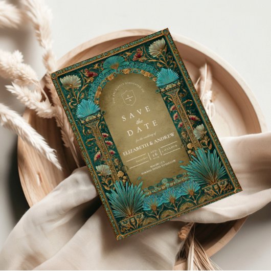 Floral Arch Islamic Wedding Save The Date