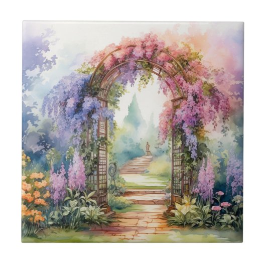 Floral Arch Landscape Fliese (Vorderseite)