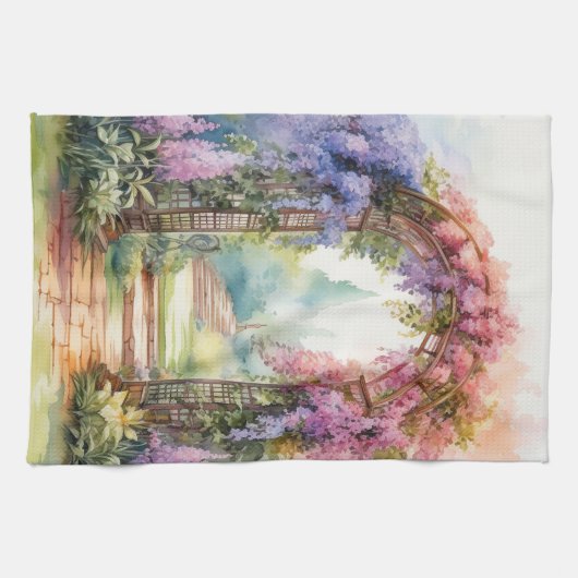 Floral Arch Landscape Geschirrtuch (Horizontal)