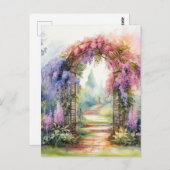 Floral Arch Landscape Postkarte (Vorne/Hinten)