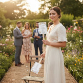 Floral Arch Wedding Ceremony Program Fan Fächer