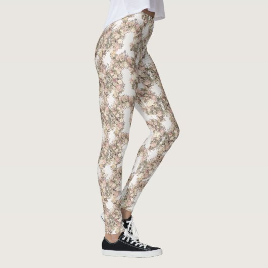 Floral Arches Pattern – Graceful Curved Botanical Leggings (Rechts)