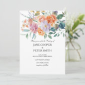 Floral arrangement. Budget Wedding Invitation Einladung (Stehend Vorderseite)