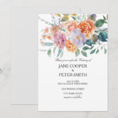 Floral arrangement. Budget Wedding Invitation Einladung (Vorne/Hinten)