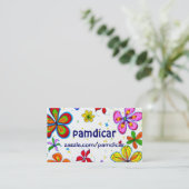 Floral Art Business Card Visitenkarte (Stehend Vorderseite)