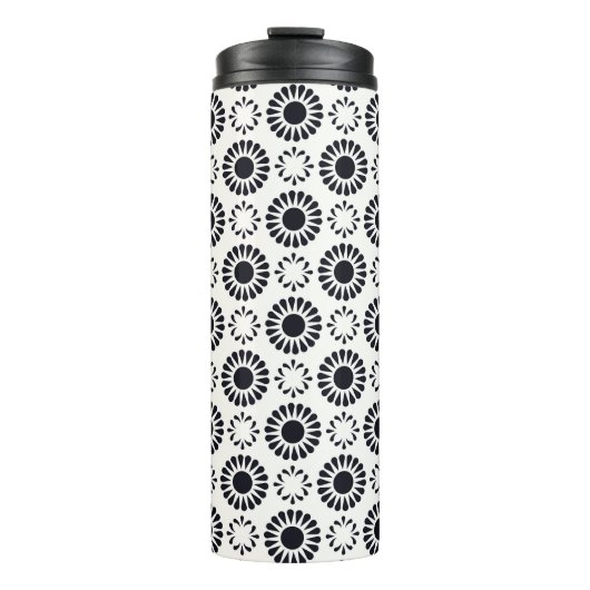 Floral Art Deco Muster Thermosbecher (Vorderseite)