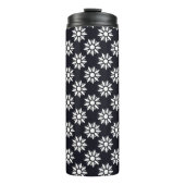 Floral Art Deco Muster Thermosbecher (Vorderseite)