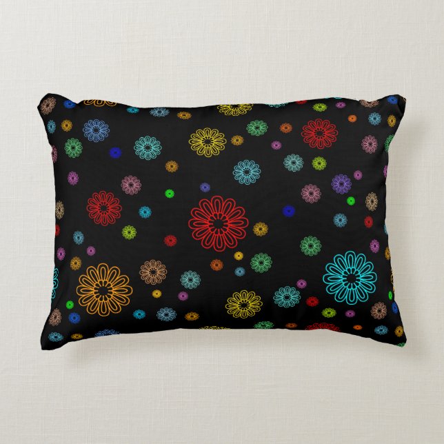 Floral Art Design Pattern Pillow Dekokissen (Vorderseite)