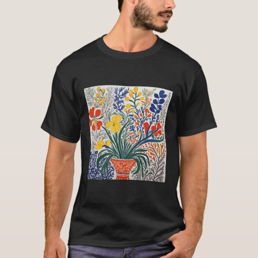 Floral Art Matisse Inspiriert T-Shirt (Vorderseite)