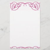 Floral Art Nouveau Border Customizable Briefpapier (Vorderseite)