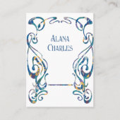 Floral art nouveau frame visitenkarte (Vorderseite)