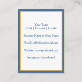 Floral art nouveau frame visitenkarte (Rückseite)