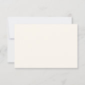 Floral Art Nouveau Grüne Hochzeit RSVP Karte (Rückseite)