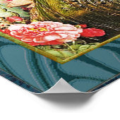 Floral Art Nouveau Lady Poster (Ecke)