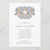Floral Art Nouveau Monogram Wedding Program Programm (Vorderseite)
