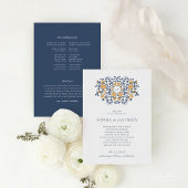 Floral Art Nouveau Monogram Wedding Program Programm