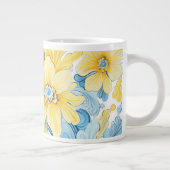 Floral art pattern Extra-Large Mug Jumbo-Tasse (Rechts)