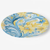 Floral art pattern pappteller (Schrägansicht)