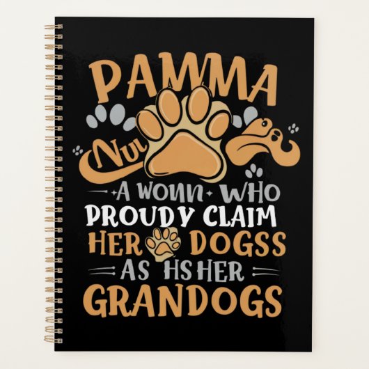 Floral Art Pawma Noun Definition Mama Oma Dog Planer (Vorderseite)
