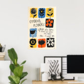 Floral Art Print Abstract Botanical Poster, Nice Poster (Heimbüro)