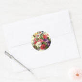 Floral Art Round Sticker (Umschlag)