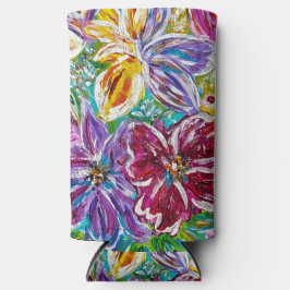 Floral Art Skinny Can Cooler Selters Dosenkühler