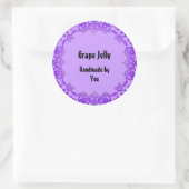 Floral Art Soap oder Canning Labels Lila Runder Aufkleber (Tasche)