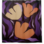 floral Artistic Bold Abstrakt Duschvorhang (Vorderseite)
