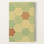 Floral (Asanoha) Muster Golden Notizblock (Rückseite)