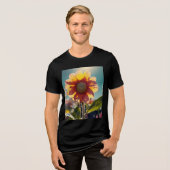 **"Floral Ascension" Bella+Leinwand Tri-Blend T-Sh Shirt (Vorderseite voll)