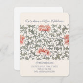 Floral Asian William Morris style CC1289 Moving Ankündigung (Vorne/Hinten)