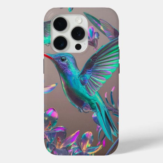 Floral Ästhetik Hummingbird Case-Mate iPhone Hülle (Rückseite)