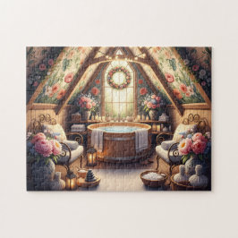 Floral Attic Spa Friedlicher Jacuzzi-Rückzugsort Puzzle