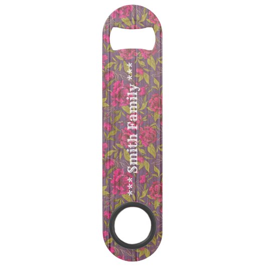 Floral auf Holz anpassen Popularität Speed Flaschenöffner (Vorderseite)