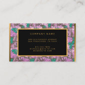 Floral auf Holz Gold kundenspezifisch Beruflich mo Visitenkarte (Rückseite)