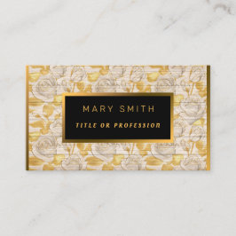 Floral auf Holz Gold kundenspezifisch Beruflich mo Visitenkarte